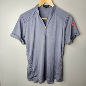 Apprel Collection McDonalds Women Medium Heathered Gray Quarter Zip Polo Shirt